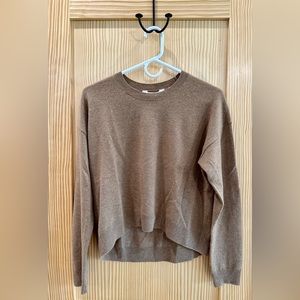 Everlane cashmere cropped crew in camel, M